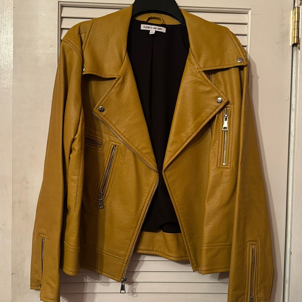 Elizabeth and James (Olsen twins brand from Kohls) XL golden yellow moto jacket.